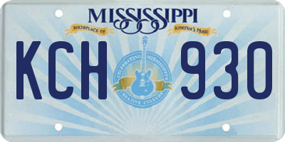 MS license plate KCH930