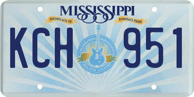 MS license plate KCH951