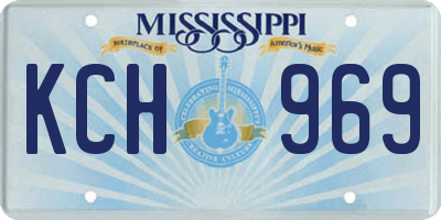 MS license plate KCH969