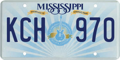 MS license plate KCH970