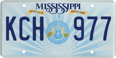 MS license plate KCH977