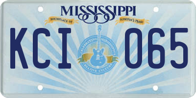 MS license plate KCI065