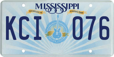 MS license plate KCI076