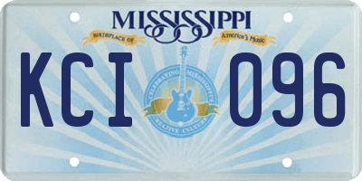 MS license plate KCI096
