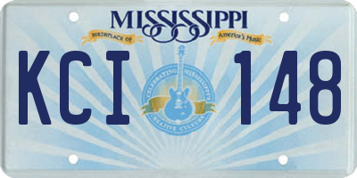 MS license plate KCI148