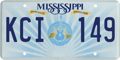 MS license plate KCI149