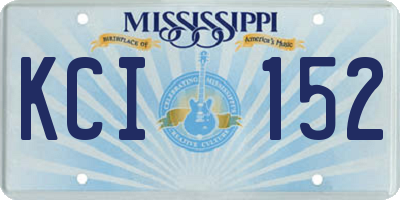 MS license plate KCI152
