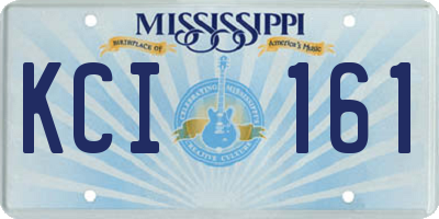 MS license plate KCI161