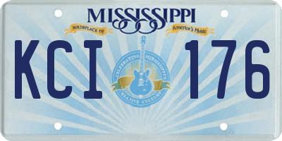MS license plate KCI176