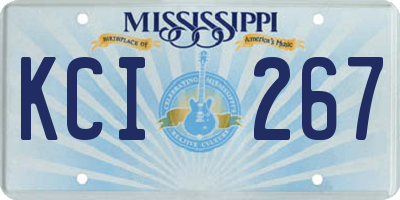 MS license plate KCI267