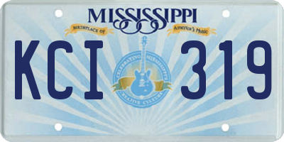 MS license plate KCI319