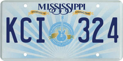 MS license plate KCI324