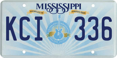 MS license plate KCI336