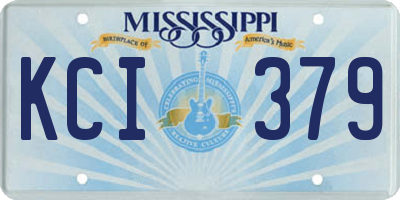 MS license plate KCI379
