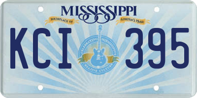 MS license plate KCI395