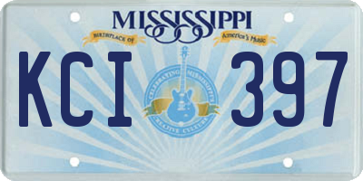 MS license plate KCI397