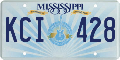 MS license plate KCI428