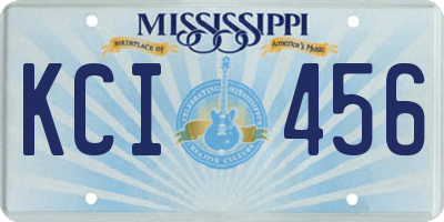 MS license plate KCI456