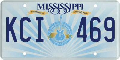 MS license plate KCI469