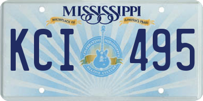 MS license plate KCI495