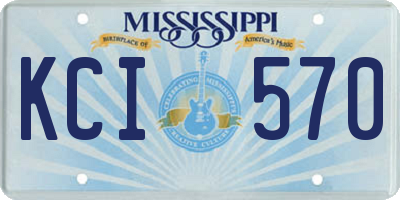 MS license plate KCI570