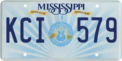 MS license plate KCI579