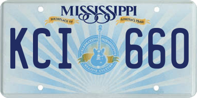MS license plate KCI660