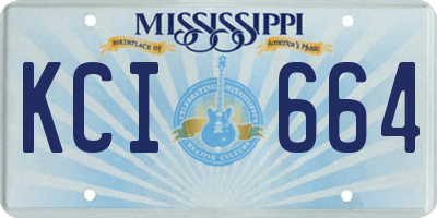 MS license plate KCI664