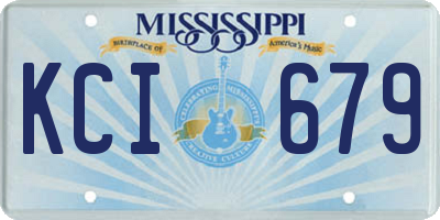 MS license plate KCI679