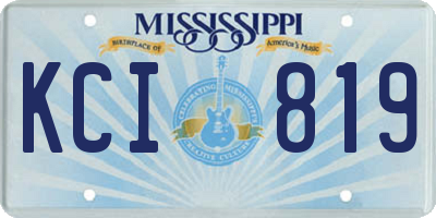 MS license plate KCI819