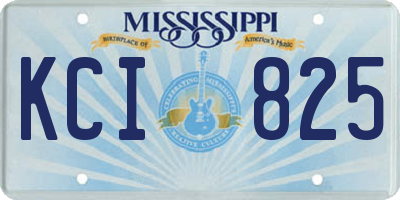 MS license plate KCI825