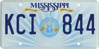 MS license plate KCI844