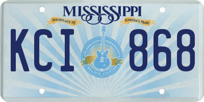 MS license plate KCI868