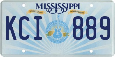 MS license plate KCI889