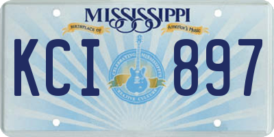 MS license plate KCI897
