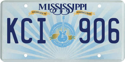 MS license plate KCI906