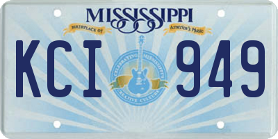 MS license plate KCI949