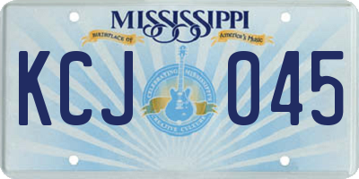 MS license plate KCJ045