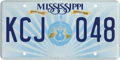 MS license plate KCJ048