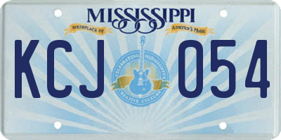 MS license plate KCJ054