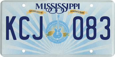 MS license plate KCJ083