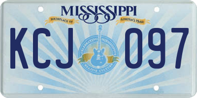 MS license plate KCJ097