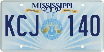 MS license plate KCJ140