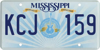 MS license plate KCJ159