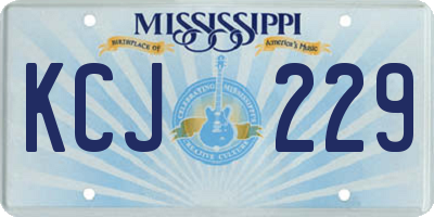 MS license plate KCJ229