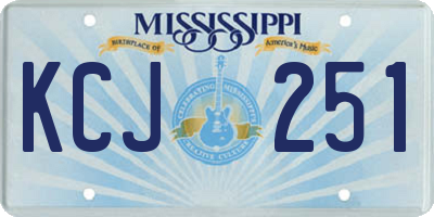MS license plate KCJ251