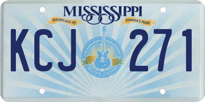 MS license plate KCJ271