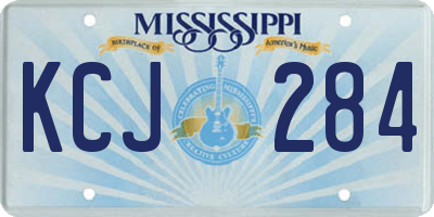 MS license plate KCJ284