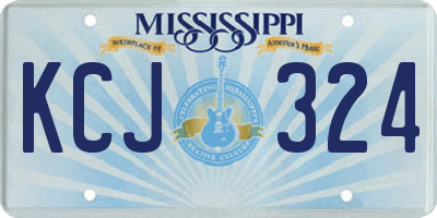 MS license plate KCJ324