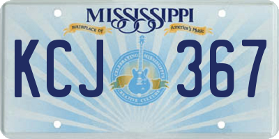 MS license plate KCJ367